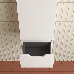 Style Line Шкаф пенал Остин 36 Plus подвесной белый матовый – фотография-5